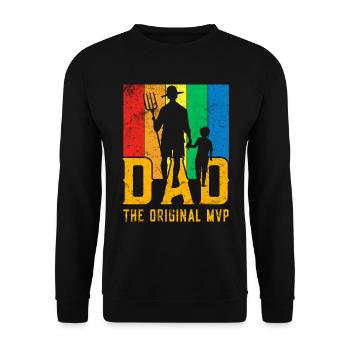 Papa das Original - Unisex Pullover - Schwarz - Vorne - Alina (178cm) & Michal (187cm)