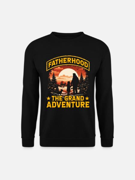 Vaterschaft das große Abenteuer - Unisex Pullover - Schwarz