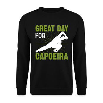 Great Day for Capoeira - Unisex Sweatshirt - black - Front - Alina (178cm) & Michal (187cm)