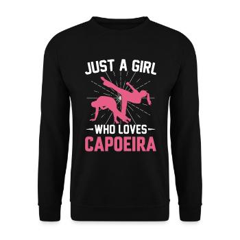 Just a Girl who loves Capoeira - Unisex Sweatshirt - black - Front - Alina (178cm) & Michal (187cm)