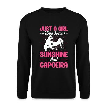 Just a Girl who loves sunshine and Capoeira - Unisex Sweatshirt - black - Front - Alina (178cm) & Michal (187cm)