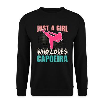 Just a Girl who loves Capoeira - Unisex Sweatshirt - black - Front - Alina (178cm) & Michal (187cm)