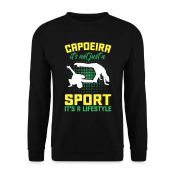 Capoeira ist nicht nur ein Sport, es ist ein Lebensstil - Unisex Pullover - Schwarz - Vorne - Alina (178cm) & Michal (187cm)