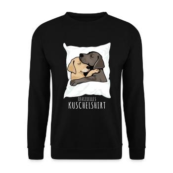 Chemise de nuit pour chien Chemise câline officielle Retriever - Sweat-shirt Unisexe - noir - Devant - Alina (178cm) & Michal (187cm)
