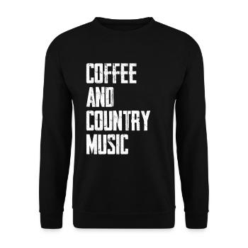 Café et musique country - Sweat-shirt Unisexe - noir - Devant - Alina (178cm) & Michal (187cm)