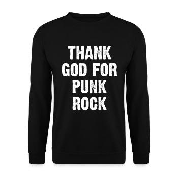 Dieu merci pour le punk rock - Sweat-shirt Unisexe - noir - Devant - Alina (178cm) & Michal (187cm)