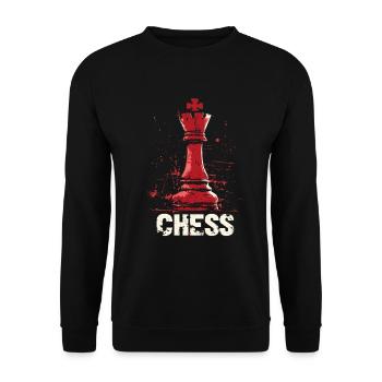 Queen Chess Masterpiece Design - Unisex Sweatshirt - black - Front - Alina (178cm) & Michal (187cm)