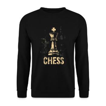 Queen Chess Masterpiece Design - Unisex Sweatshirt - black - Front - Alina (178cm) & Michal (187cm)