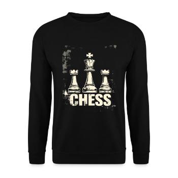 Queen Chess Masterpiece Design - Unisex Sweatshirt - black - Front - Alina (178cm) & Michal (187cm)