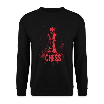 Queen Chess Masterpiece Design - Unisex Sweatshirt - black - Front - Alina (178cm) & Michal (187cm)