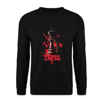 Queen Chess Masterpiece Design - Unisex Sweatshirt - black - Front - Alina (178cm) & Michal (187cm)