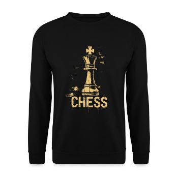 Queen Chess Masterpiece Design - Unisex Sweatshirt - black - Front - Alina (178cm) & Michal (187cm)