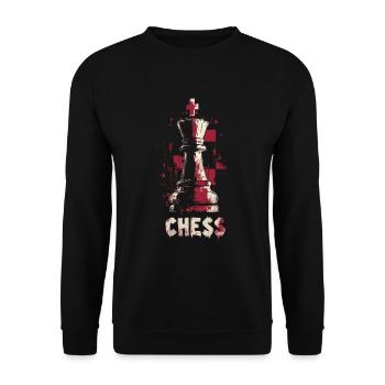 Queen Chess Masterpiece Design - Unisex Sweatshirt - black - Front - Alina (178cm) & Michal (187cm)