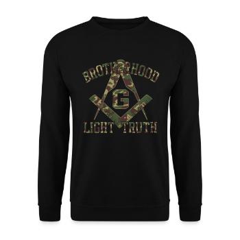 Brotherhood Light Truth Freemasons Freemasons - Unisex Sweatshirt - black - Front - Alina (178cm) & Michal (187cm)