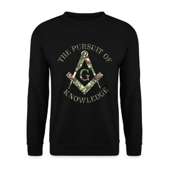 Masonic Freemasonry Camo - Unisex Sweatshirt - black - Front - Alina (178cm) & Michal (187cm)