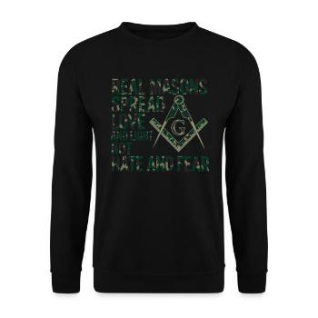 Maçon Maçon Maçon Camo Franc-maçon - Sweat-shirt Unisexe - noir - Devant - Alina (178cm) & Michal (187cm)