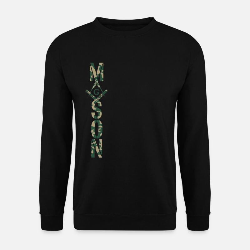 Masonic Camo Freemason Mason - Unisex Sweatshirt - black