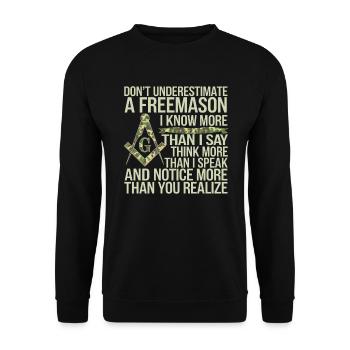 Maçon Maçon Maçon Camo Franc-maçon - Sweat-shirt Unisexe - noir - Devant - Alina (178cm) & Michal (187cm)
