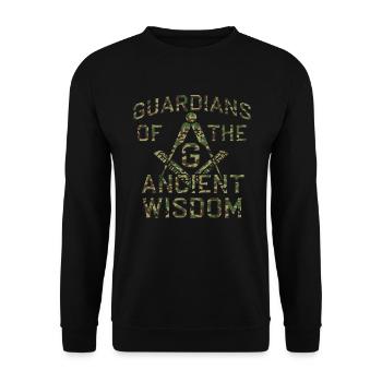 Masonic Freemasonry Camo - Unisex Sweatshirt - black - Front - Alina (178cm) & Michal (187cm)