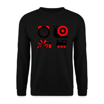 Contrasting baby - Unisex Sweatshirt - black - Front - Alina (178cm) & Michal (187cm)