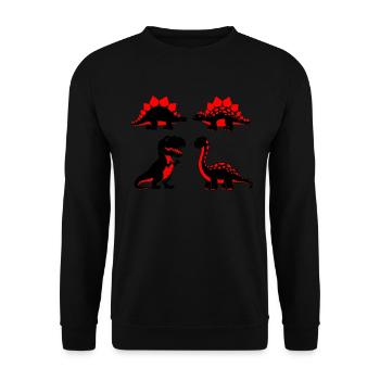 Contrasting baby dinosaurs - Unisex Sweatshirt - black - Front - Alina (178cm) & Michal (187cm)