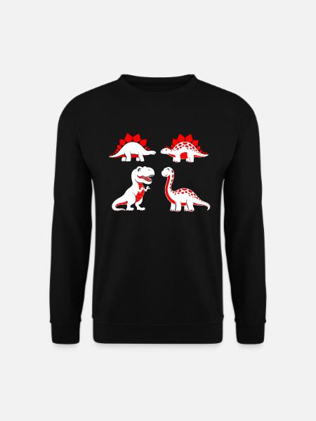 Contrasting baby dinosaurs - Unisex Sweatshirt - black