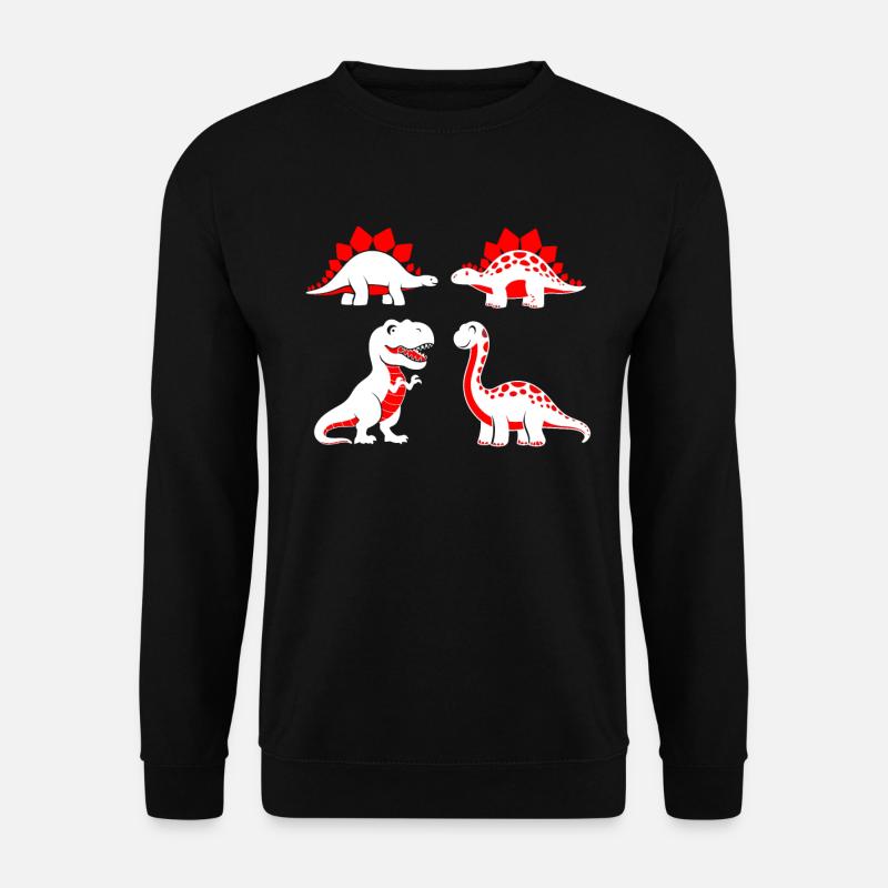 Kontrastreiche Baby-dinos - Unisex Pullover - Schwarz