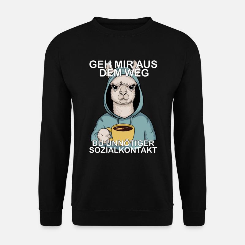 Geh Mir Aus Dem Weg Du Unnötiger Sozialkontakt - Unisex Pullover - Schwarz