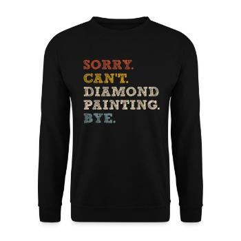 Painting Diamonds Diamond Painting Art - Unisex Sweatshirt - black - Front - Alina (178cm) & Michal (187cm)