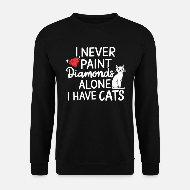 Malerei Von Diamanten Diamond Painting Kunst - Unisex Pullover - Schwarz
