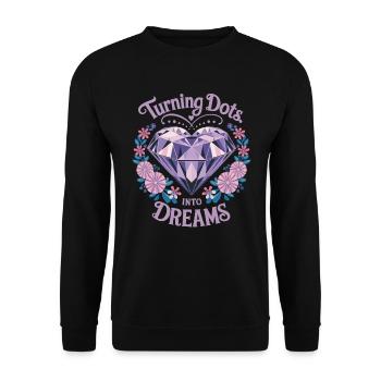 Painting Diamonds Diamond Painting Art - Unisex Sweatshirt - black - Front - Alina (178cm) & Michal (187cm)