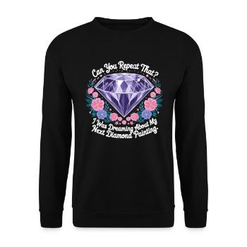 Painting Diamonds Diamond Painting Art - Unisex Sweatshirt - black - Front - Alina (178cm) & Michal (187cm)