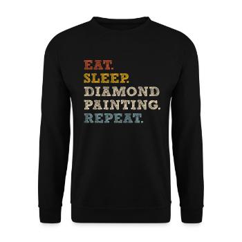 Painting Diamonds Diamond Painting Art - Unisex Sweatshirt - black - Front - Alina (178cm) & Michal (187cm)