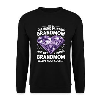 Peinture Diamants Peinture au diamant Art - Sweat-shirt Unisexe - noir - Devant - Alina (178cm) & Michal (187cm)