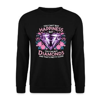 Painting Diamonds Diamond Painting Art - Unisex Sweatshirt - black - Front - Alina (178cm) & Michal (187cm)