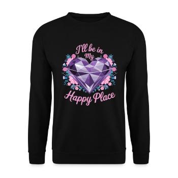 Painting Diamonds Diamond Painting Art - Unisex Sweatshirt - black - Front - Alina (178cm) & Michal (187cm)