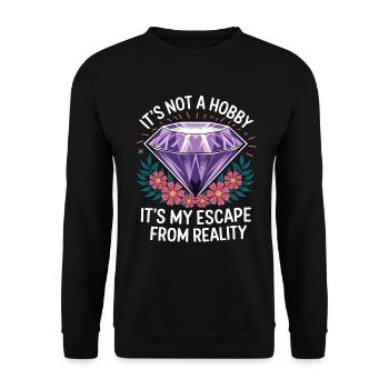 Peinture Diamants Peinture au diamant Art - Sweat-shirt Unisexe - noir - Devant - Alina (178cm) & Michal (187cm)
