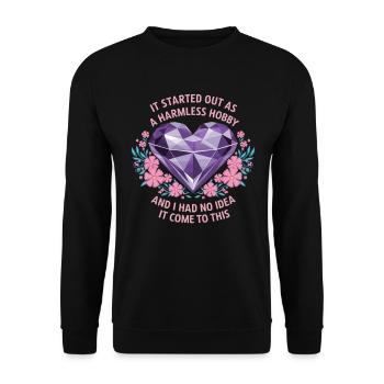 Painting Diamonds Diamond Painting Art - Unisex Sweatshirt - black - Front - Alina (178cm) & Michal (187cm)