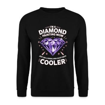 Painting Diamonds Diamond Painting Art - Unisex Sweatshirt - black - Front - Alina (178cm) & Michal (187cm)