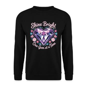 Painting Diamonds Diamond Painting Art - Unisex Sweatshirt - black - Front - Alina (178cm) & Michal (187cm)