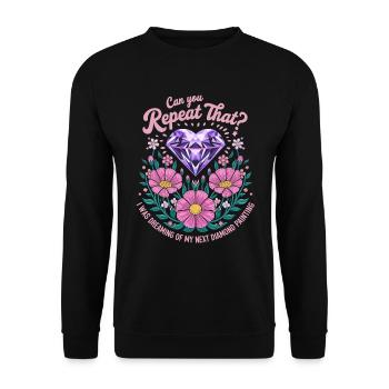 Peinture Diamants Peinture au diamant Art - Sweat-shirt Unisexe - noir - Devant - Alina (178cm) & Michal (187cm)