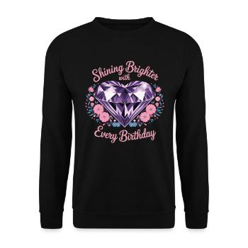 Painting Diamonds Diamond Painting Art - Unisex Sweatshirt - black - Front - Alina (178cm) & Michal (187cm)