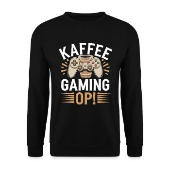 Video Gaming Pc Gamer Zocker Zocken - Unisex Sweatshirt - black - Front - Alina (178cm) & Michal (187cm)