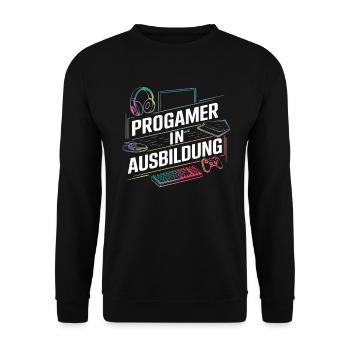 Video Gaming Pc Gamer Zocker Zocken - Unisex Sweatshirt - black - Front - Alina (178cm) & Michal (187cm)