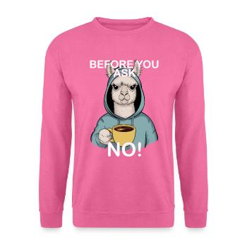 Lama Alpaca - Unisex Pullover - Pink - Vorne