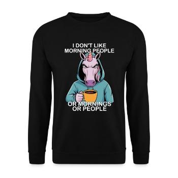Licorne - Sweat-shirt Unisexe - noir - Devant - Alina (178cm) & Michal (187cm)