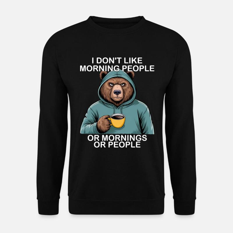 Funny Bear Grizzly - Unisex Sweatshirt - black