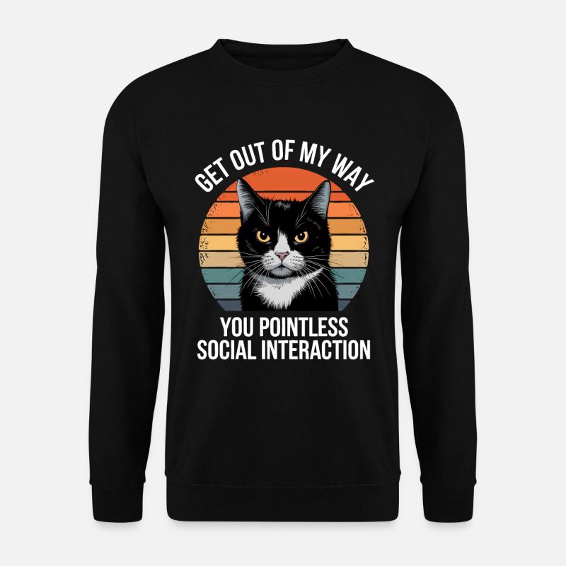 Lustige Schwarze Katze - Unisex Pullover - Schwarz