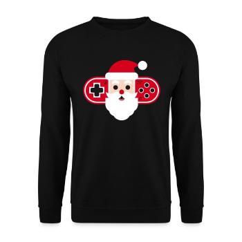 Gamer Weihanchten Gaming Weihnachten Zocken Zocker - Unisex Pullover - Schwarz - Vorne - Alina (178cm) & Michal (187cm)