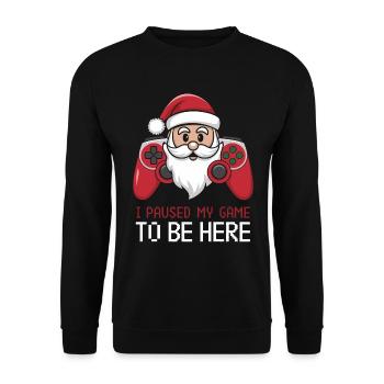 Gamer Weihanchten Gaming Weihnachten Zocken Zocker - Unisex Pullover - Schwarz - Vorne - Alina (178cm) & Michal (187cm)
